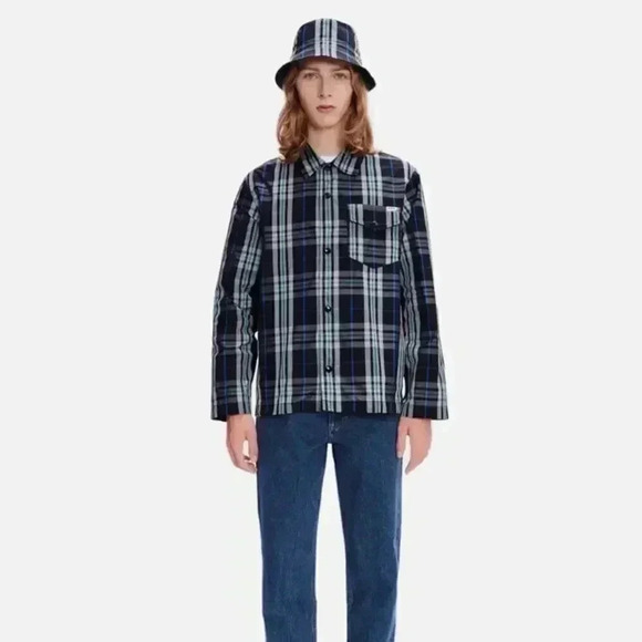 NWT A.P.C. Alfred Check Shirt Jacket Plaid Shacket size Medium - Picture 1 of 12